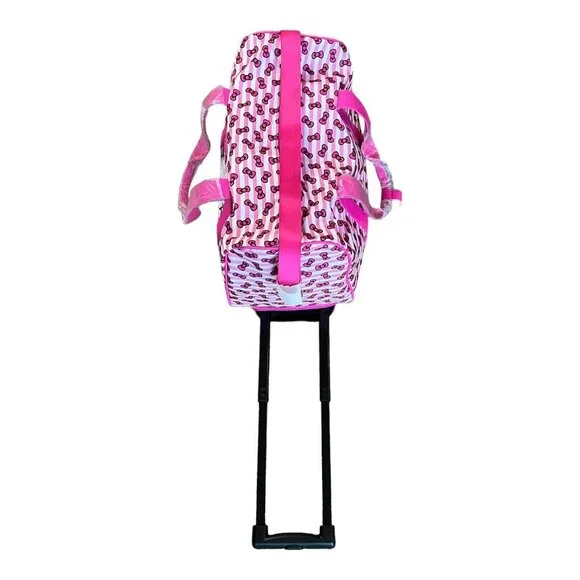Sanrio Hello Kitty Bioworld Rolling Duffle Luggage Carry-On Travel Bag - Picture 5 of 8